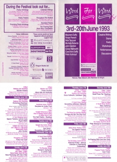 Word for Word Berks Lit Festival June 1993 double