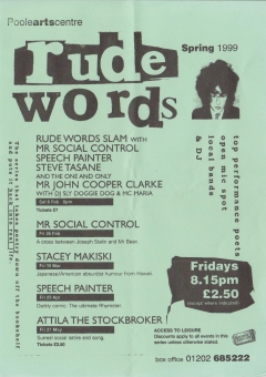 rude words Poole Arts Centre Spring 1999 001