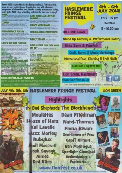Haslemere Fringe Festival July 2014 double